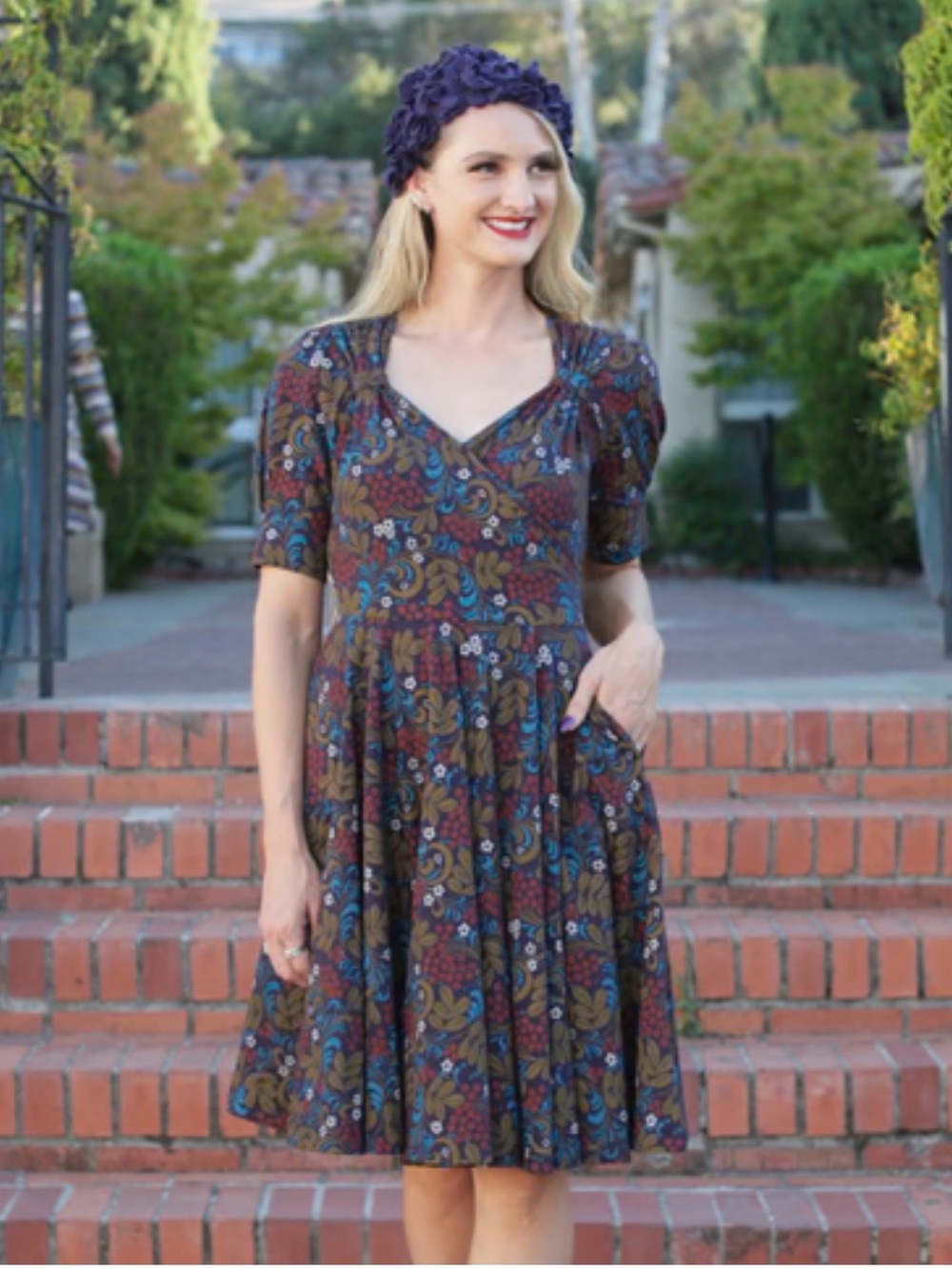 ✨ Effie’s Heart Memories Dress Floral Fit Flare Short Sleeve 1X ✨